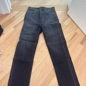 Re/Done women’s Dark Gray Straight Jeans